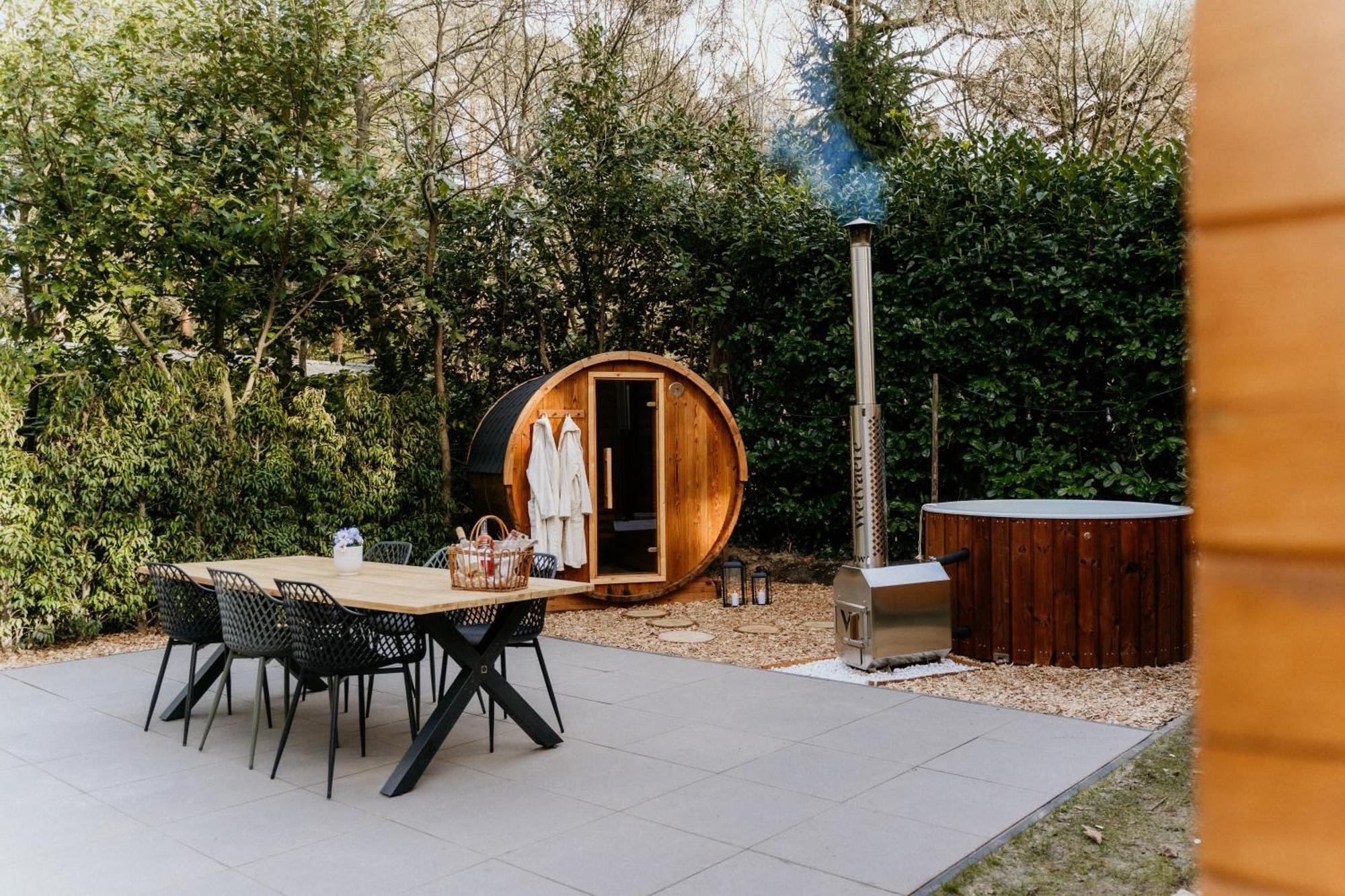 Romantisch Wellness Boshuisje Met Sauna & Hottub Meijel 外观 照片